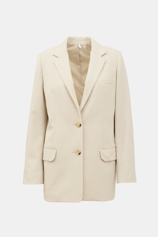 Helmut Lang Logo Band & Button Blazer