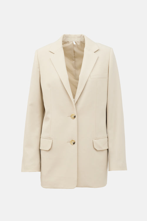 Helmut Lang Logo Band & Button Blazer