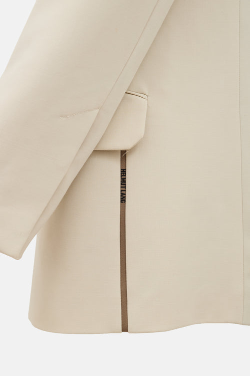 Helmut Lang Logo Band & Button Blazer