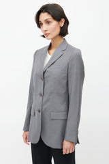 Helmut Lang Mid 1990's Bondage Strap Wool Blazer