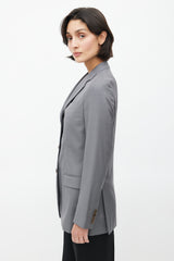 Helmut Lang Mid 1990's Bondage Strap Wool Blazer