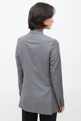 Helmut Lang Mid 1990's Bondage Strap Wool Blazer