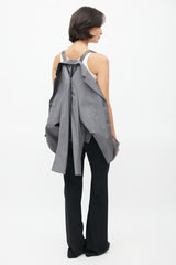 Helmut Lang Mid 1990's Bondage Strap Wool Blazer