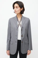 Helmut Lang Mid 1990's Bondage Strap Wool Blazer