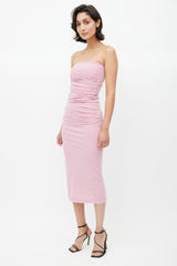 Helmut Lang Pink Gathered Co-Ord Set