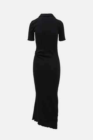 Helmut Lang Ribbed Polo Maxi Dress
