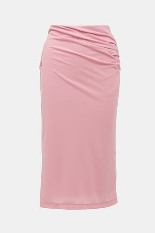 Helmut Lang Draped Twist Midi Skirt
