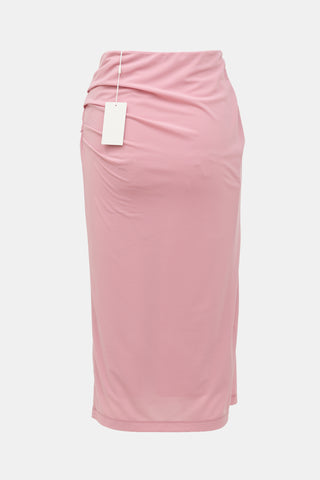 Helmut Lang Draped Twist Midi Skirt