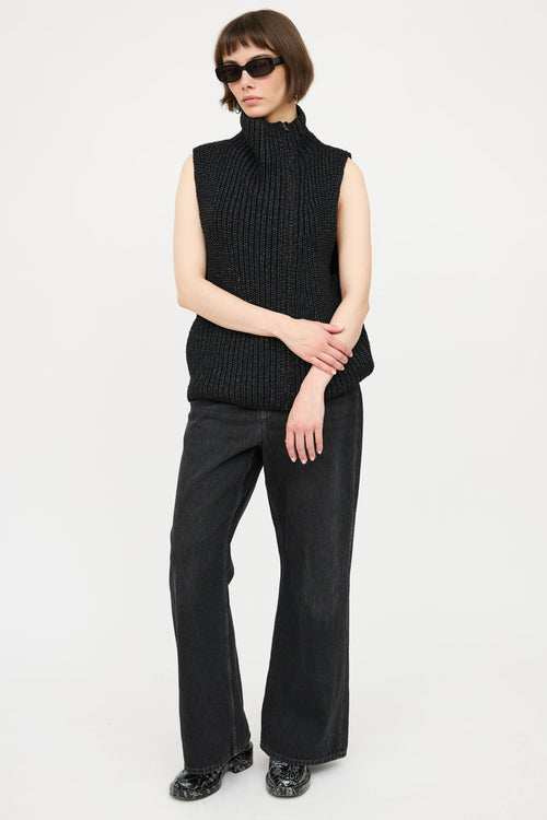 Helmut LangWool Knit Half Zip Vest