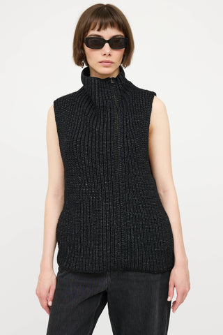 Helmut LangWool Knit Half Zip Vest