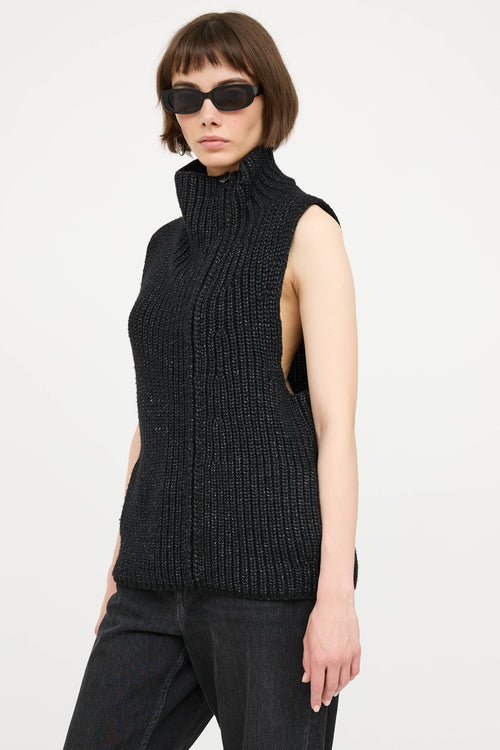 Helmut LangWool Knit Half Zip Vest