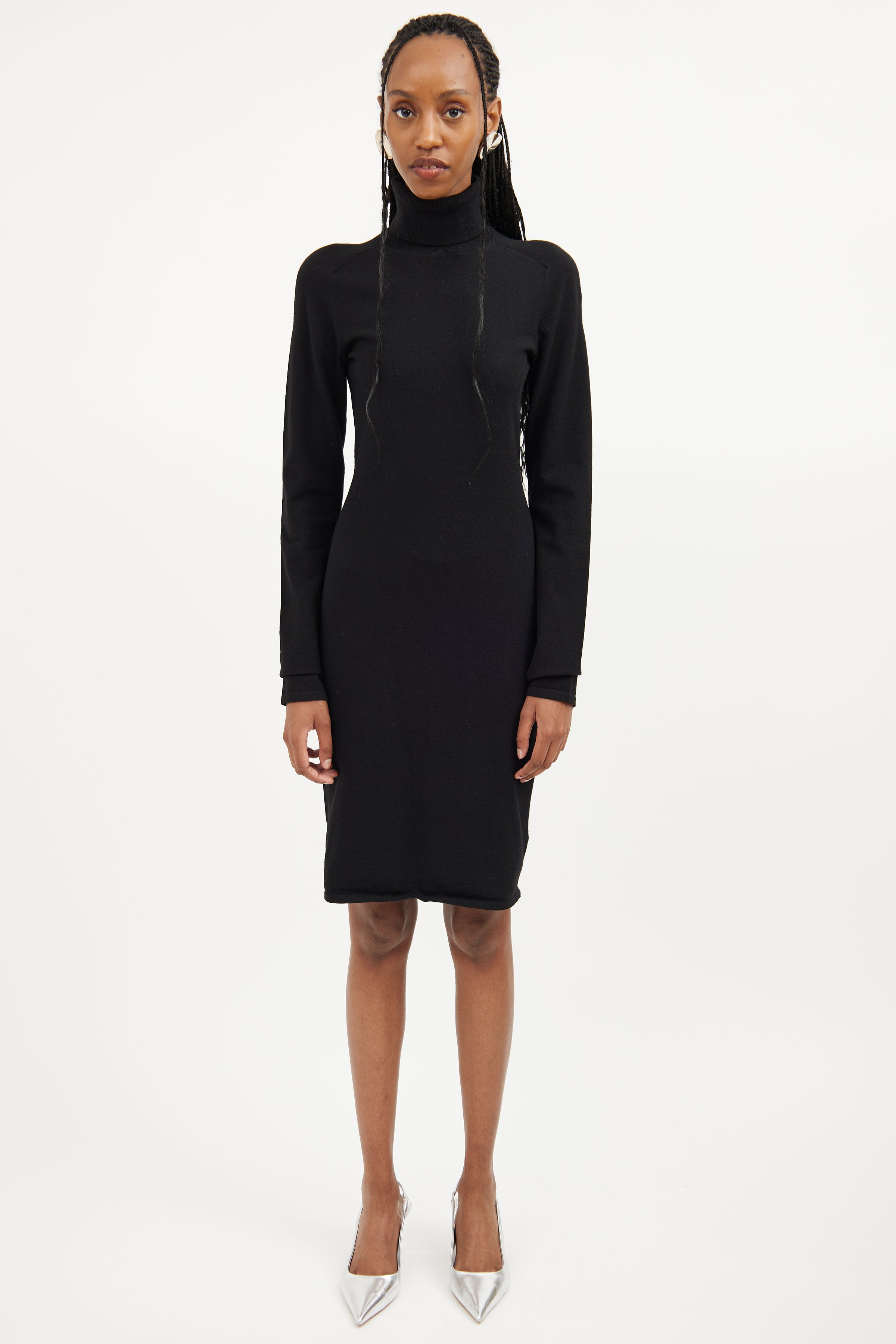 Helmut Lang // Ribbed Turtleneck Dress VSP Consignment Helmut Lang // Ribbed Turtleneck Dress VSP Consignment