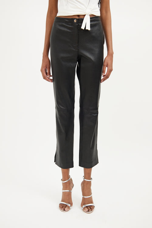 Helmut Lang Black Leather Pant