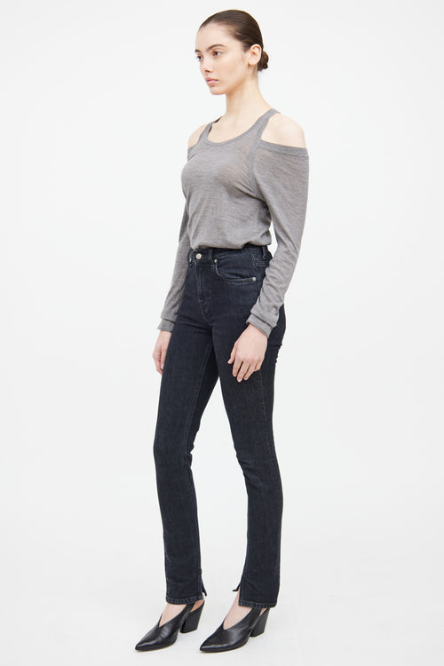 Helmut Lang Black Tapered Jeans