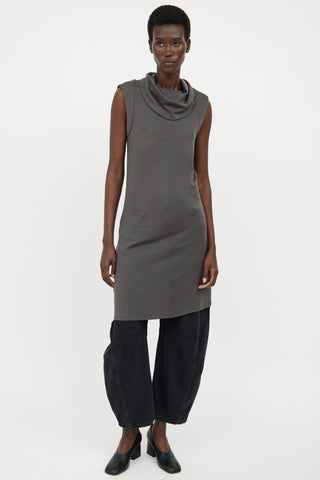 Helmut Lang Grey Sleeveless Dress