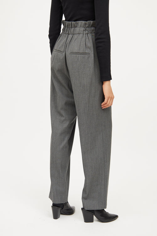 Helmut Lang Grey Paperbag Waist Pant