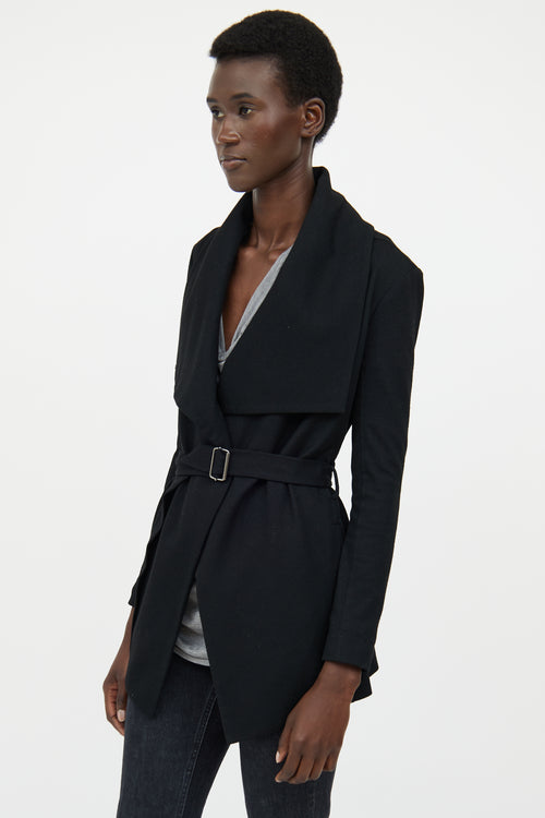 Helmut Lang Black Wool Long Sleeve Jacket