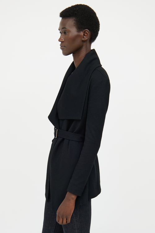 Helmut Lang Black Wool Long Sleeve Jacket