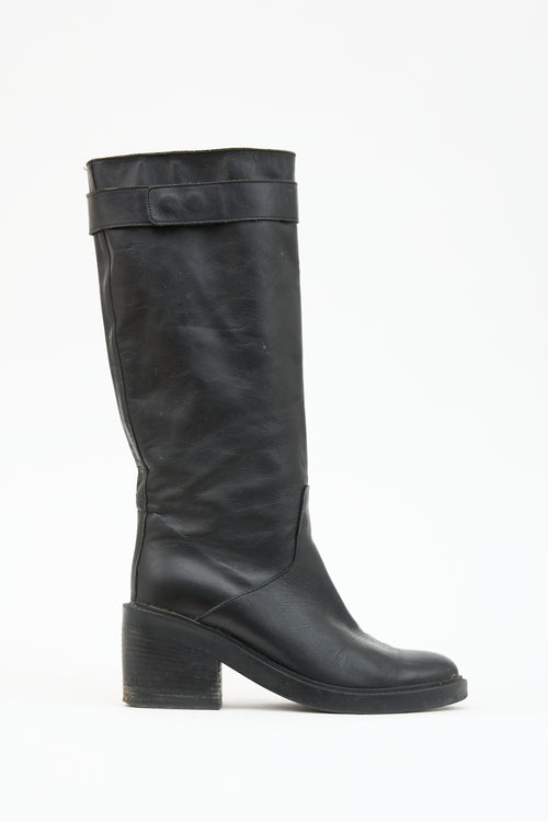 Helmut Lang Leather Riding Boot