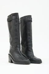 Helmut Lang Leather Riding Boot