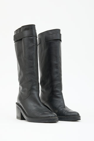 Helmut Lang Leather Riding Boot