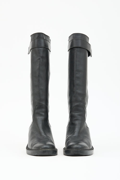 Helmut Lang Leather Riding Boot