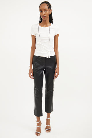 Helmut Lang White Knot Detail Top