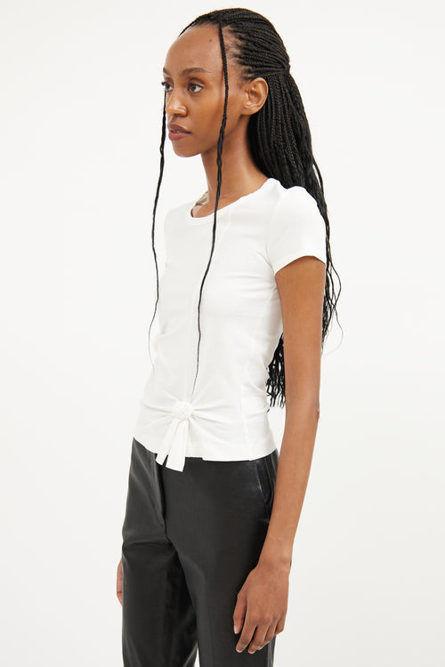 Helmut Lang White Knot Detail Top