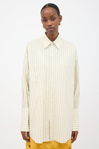 Helsa Oversized Pinstripe Shirt