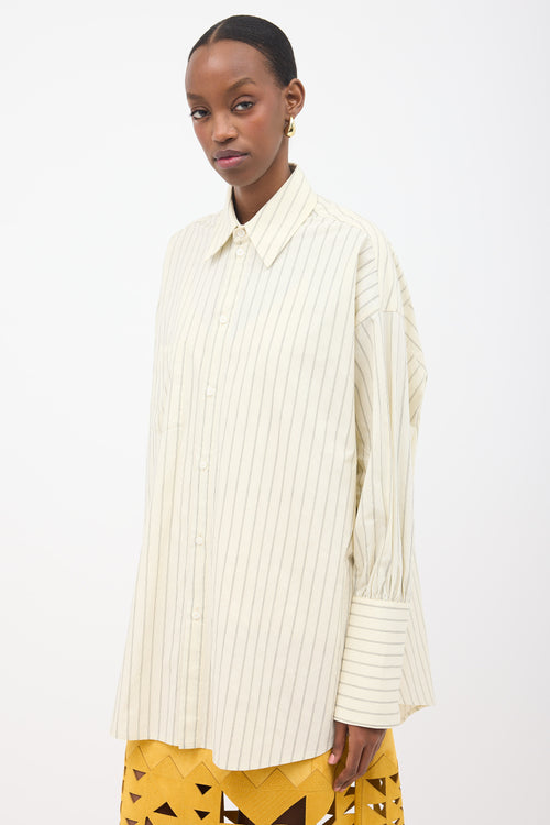 Helsa Oversized Pinstripe Shirt