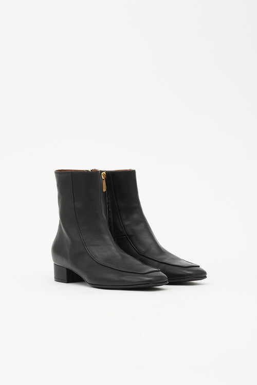 Herbert Levine Leather Shadow Ban Boot