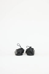 Hereu Leather Pleated Flat