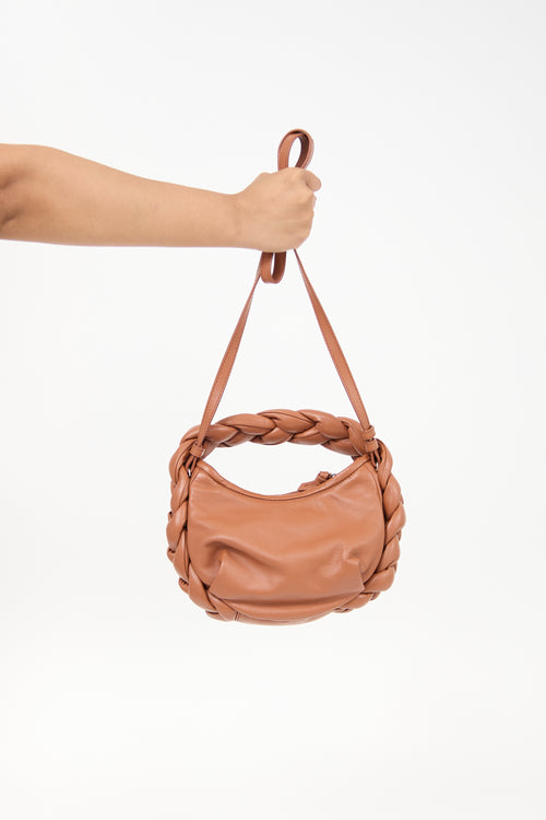 Hereu Leather Espiga Mini Braided Crossbody Bag