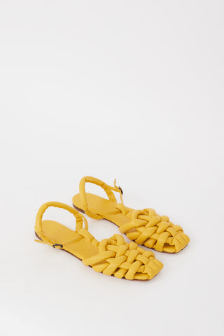 Hereu Yellow Leather Cabersa Sandal