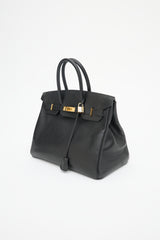 Hermès 1995 Noir Ardennes Birkin 35 Bag