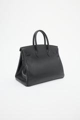 Hermès 1995 Noir Ardennes Birkin 35 Bag