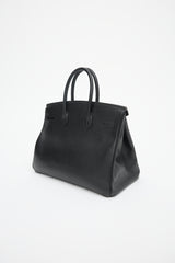 Hermès 1995 Noir Ardennes Birkin 35 Bag