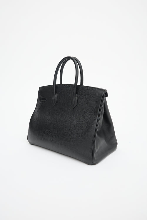 Hermès 1995 Noir Ardennes Birkin 35 Bag