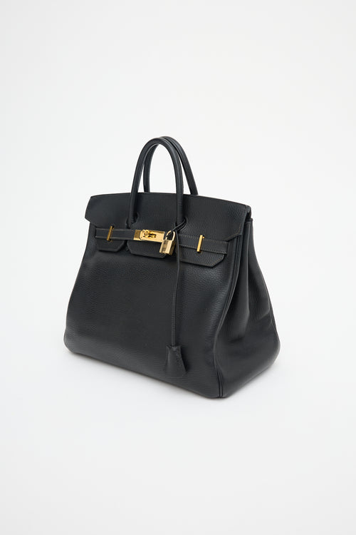 Hermès 1995 Noir Ardennes HAC Birkin 32 Bag