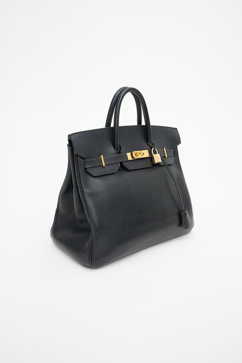 Hermès 1995 Noir Ardennes HAC Birkin 32 Bag