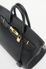 Hermès 1995 Noir Ardennes HAC Birkin 32 Bag