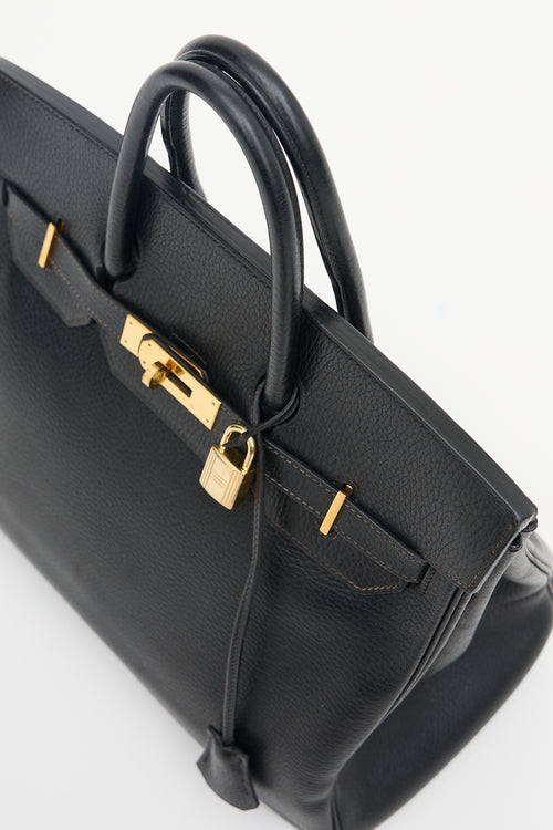 Hermès 1995 Noir Ardennes HAC Birkin 32 Bag