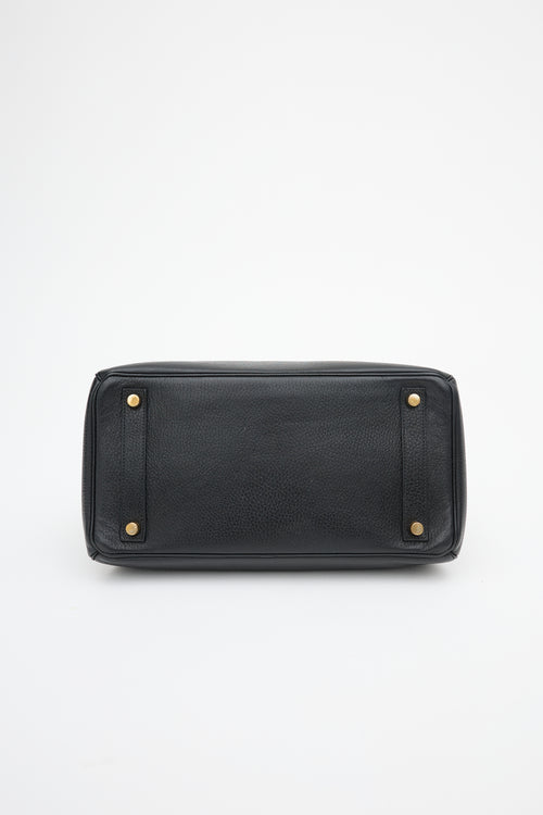 Hermès 1995 Noir Ardennes HAC Birkin 32 Bag