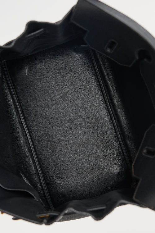Hermès 1995 Noir Ardennes HAC Birkin 32 Bag