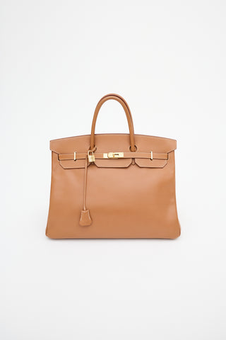 Hermès 1997 Gold Courchevel Birkin 40 Bag