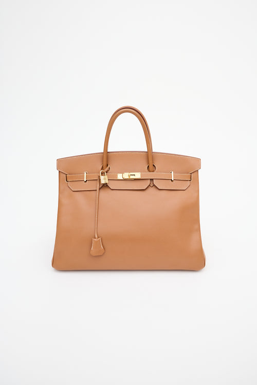 Hermès 1997 Gold Courchevel Birkin 40 Bag