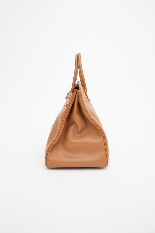 Hermès 1997 Gold Courchevel Birkin 40 Bag