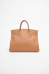 Hermès 1997 Gold Courchevel Birkin 40 Bag