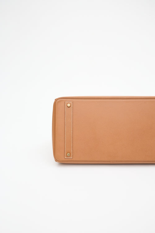 Hermès 1997 Gold Courchevel Birkin 40 Bag