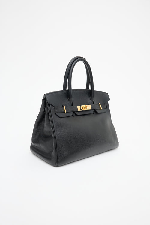 Hermès 1999 Noir Ardennes Birkin 30 Bag